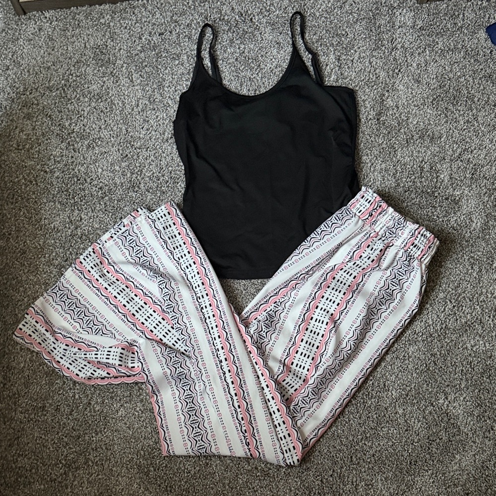 Black and White Patterned Women's 2 piece suit